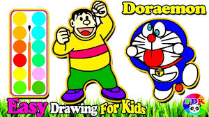 Here you can print black and white pictures for free. Draw Doraemon Nobita S Father Coloring Learn Colors Painting For Todd Abc Coloring Pages Easy Drawings For Kids Christmas Coloring Books