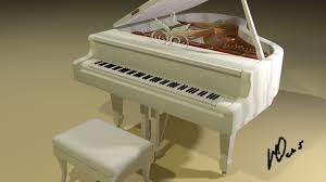 White Grand Piano 3d Model Max C4d Obj 3ds Fbx Lwo Stl 3dexport Com By Zahar
