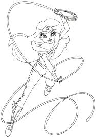 Kids are very fond of superhero coloring sheets. Wonder Woman And Supergirl Coloring Pages Coloring And Drawing
