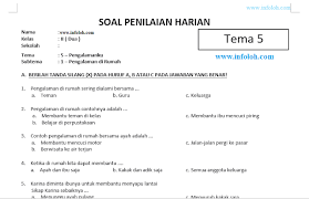 Soal Dan Jawaban Tema 5 Kelas 2 Sd Kumpulan Contoh Surat Dan Soal Terlengkap