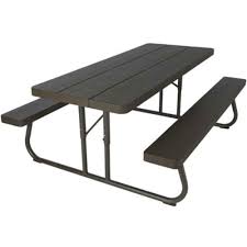 Lifetime 60228 Faux Wood Brown Color Picnic Table On Sale With Fast Free Shipping Portable Picnic Table Folding Picnic Table Foldable Picnic Table