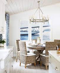 Shop our best selection of coastal & nautical kitchen and dining room chairs to reflect your style and inspire your home. Nautical Living With Navy Blue White Natural Textures Coastal Dining Room Nautical Dining Rooms Beach House Interior Design