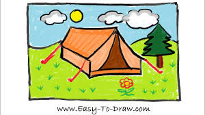 How To Draw A Cartoon Tent In Campground Camping Place For Kids Easy To Draw Com However, to be able to find an application suitable for newbies is. how to draw a cartoon tent in