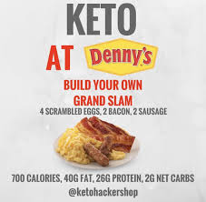 Keto At Denny S Keto Fast Food Keto Fast Food Options Keto Fast
