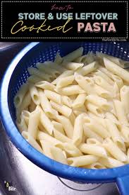 The sauce will not stick to the pasta, it will slide right off and that's a big no no! How To Store And Use Leftover Cooked Pasta The Fork Bite