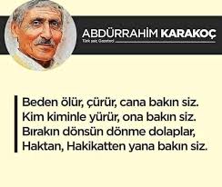 Abdürrahim karakoç'un dedesi, babası ve kardeşleri de şair olduğu, şiire duyarlı olduğu için küçük yaşlarda şiir yazmaya başladı. Hz Mevlana Abdurrahim Karakoc Facebook
