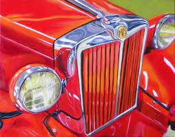 Mg Vintage Auto Oil Painting By Arizona Artist Mary Opat Still Life Oil Painting Original Oil Painting Oil Painting