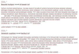 Inti sari atau kesimpulan dari gagasan teks. Contoh Soal Struktur Teks Novel