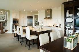 Spacious White Brown And Gray Eat In Kitchen Design With Creamy White Kitchen Sha Glass Fronted Kitchen Cabinets Kitchen Design White Shaker Kitchen Cabinets
