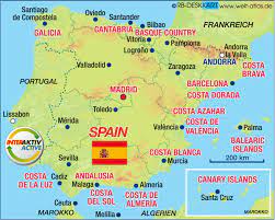 Spain map by googlemaps engine: Map Of Spain Country Welt Atlas De