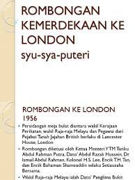 Rombongan seramai 8 orang, selain tunku terdiri daripada dato' abd.razak hussin, kolonel. Rombongan Kemerdekaan Ke London