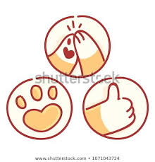 cute shiba inu paws high five thumb up like sign vector hand drawn style cartoon illustrations as logo masc cat paw drawing paw illustration paw drawing