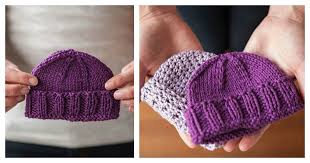 Printable free knitting patterns for baby hats. Simple Baby Hat Free Knitting Pattern
