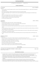 The section dedicated to skills in the professional resume should incorporate not only personal abilities but also technical capabilities such as programmes that you can manage or languages that you speak. Vp Finance Resume Sample Mintresume