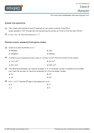 9th grade algebra worksheets pdf unique systems equations word from algebra word problems worksheet , source:bradleymobilemedia.com. Grade 9 Olympiad Printable Worksheets Online Practice Online Tests And Problems Edugain Global