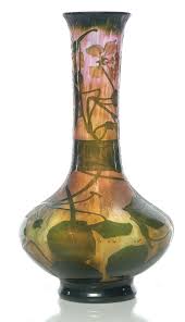 Daum A Large Cameo Glass Vase Circa 1905 1900s Flowers Plants Christie S Glass Vase Vase Daum