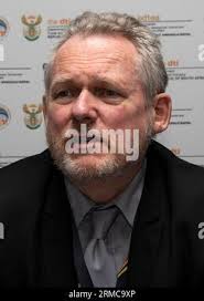 South African Minister of Trade, Industry and Ceompetition Ebrahim Patel  and Flemish Minister President Jan Jambon pictured during a diplomatic  meeting during a mission of the Flemish government to South-Africa, in  Pretoria,