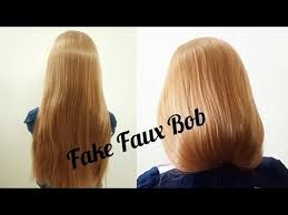 How to fake a haircut. How To Make A Faux Bob How To Fake Short Hair Tricky Simple Hairstyle Youtube