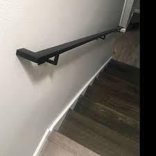 12 Modern Handrail 5 Brackets Tube Steel Hand Rail Wall Rail Stair Step Railing Wall Mount In 2020 Handrail Metal Handrails Wall Railing