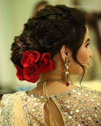 Brides With Lower Bun Going Trendy Bridal Hair Hairstyle Hairstyles Hairstylist Hairartist Hair Styles Indian Bride Hairstyle Indian Bridal Hairstyles