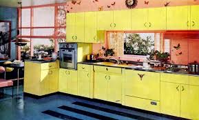 If i keep them and remodel the rest of the kitchen, i know a chivalry blue vetrazzo countertop. Pink Yellow Kitchens Of The Fifties Click Americana