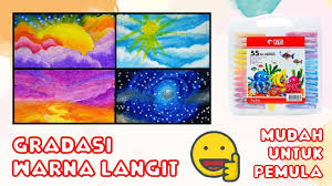 Gambar pemandangan langit gradasi : Cara Menggambar Dan Mewarnai Gradasi Warna Langit Dengan Crayon Oil Pastel Yang Bagus Dan Mudah Youtube