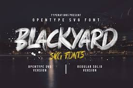 If you want to create professional printout, you should consider a commercial font. Blackyard Opentype Svg Font 160965 Other Font Bundles