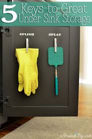 See more ideas about kitchen storage, kitchen remodel, diy kitchen. 5 Keys To Great Under Sink Organization A Prudent Life Kitchen Sink Organization Under Sink Organization Organization Hacks