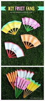 Diy Fruit Fans Kids Craft Craft Stick Crafts Summer Crafts For Kids Summer Crafts