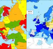 Political map of Europe before World War III compared to the ...