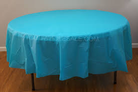 These types of tablecloths are best suited for formal events such as weddings, banquets, corporate meetings and any other organized occasions. Large 96 Round Plastic Tablecloth In Turquoise Plastic Tablecloth Cloth Table Covers Table Cloth