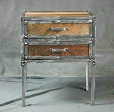 Rustic bedside table vintage industrial side cabinet small storage cupboard antique solid wood nightstand plant lamp stand furniture unit. Vintage Industrial Bedroom Combine 9 Industrial Furniture