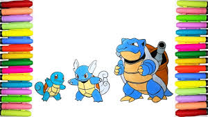 You need to get blastoise coloring page for kids. Pokemon Coloring Squirtle Wartortle And Blastoise Youtube