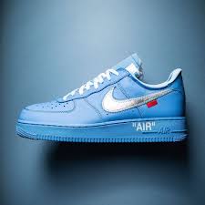 Authentic sneakers, streetwear, electronics, collectibles, handbags, watches and more. The Off White X Nike Air Force 1 Is Feeling Blue For Its Latest Release This Extremely Limited Mca Edit Blue Nike Air Force Nike Air Force Nike Clothes Mens