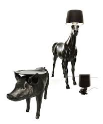 Moooi Animal Furniture Horse Lamp Lamp Black Floor Lamp