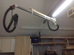 Ceiling Mounted Boom Arm And Guide Rail Storage 2592 1936 Diy Garage Storage Shop Dust Collection Woodworking