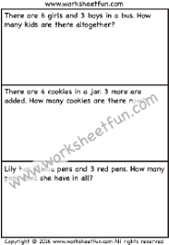 Then there were five bunnies. Addition Word Problems Free Printable Worksheets Worksheetfun