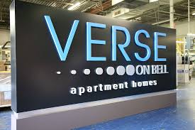 Verse On Bell Monument Sign Monument Signs Storefront Signs Wayfinding Signs