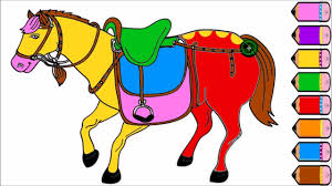 The term 'black points' is used to describe a black mane and. Horse Drawing Images With Colour