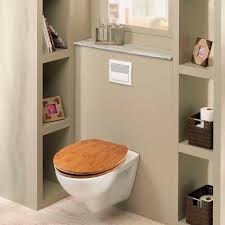 La toilette est un signe daccent de grande salle de bain. Lunette De Toilettes En Bambou 20719732 Wirquin