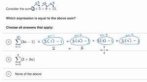 Worked Examples Summation Notation Video Khan Academy