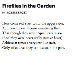 Fireflies In The Garden By Robert Frost
