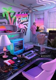 Synthwave Artwork Season 4 Neon Room Retro Room Aesthetic Rooms Aesthetic vaporwave trashh retro grunge aestheticwallpapers.