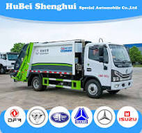 4X2 Dongfeng 5cbm Garbage Compression Truck Refuse Compactor Recycling  Transfer Truck Waste Collector Compressed Truck