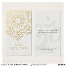 Elegant Yoga Instructor White Gold Floral Mandala Business Card Zazzle Com Yoga Instructor Business Card Mandala Branding Mandala Logo
