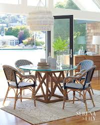 Dining Room Idea Create A Nice Material Mix To Make For A Stylish Non Traditional Dining Room Our Glass Dining Room Rug Coastal Dining Room Chic Dining Room
