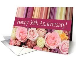 39th Wedding Anniversary Card Pastel Roses And Stripes Card Wedding Anniversary Cards Wedding Anniversary Invitations 30th Wedding Anniversary Card