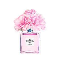 Chanel perfume inspired fashion illustration. Art Print Pink No 5 Perfume Bottle Vase Peonies Roses Flowers Chanel Watercolor Painting Fashion I Fashion Illustration Watercolor Perfume Bottles Perfume Art