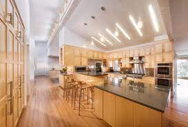 More than a quirky design aesthetic, angled ceiling lights once provided directional task lighting for now expertly restored by skinflint and featuring classic angled enamel shades, the lights are. Vaulted Ceiling Lighting Houzz