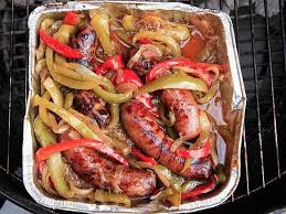 Grilled Italian Sausage With Warm Pepper And Onion Salad Recipe Epicurious Com How To Cook Sausage Stuffed Peppers Grilled Italian Sausage
